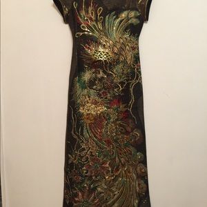 Double Peacocks long dress.  Brand new!